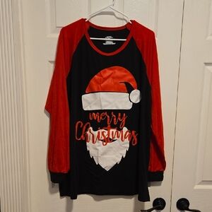 Mens Festive Christmas Shirt - Red & Black, New WO Tags